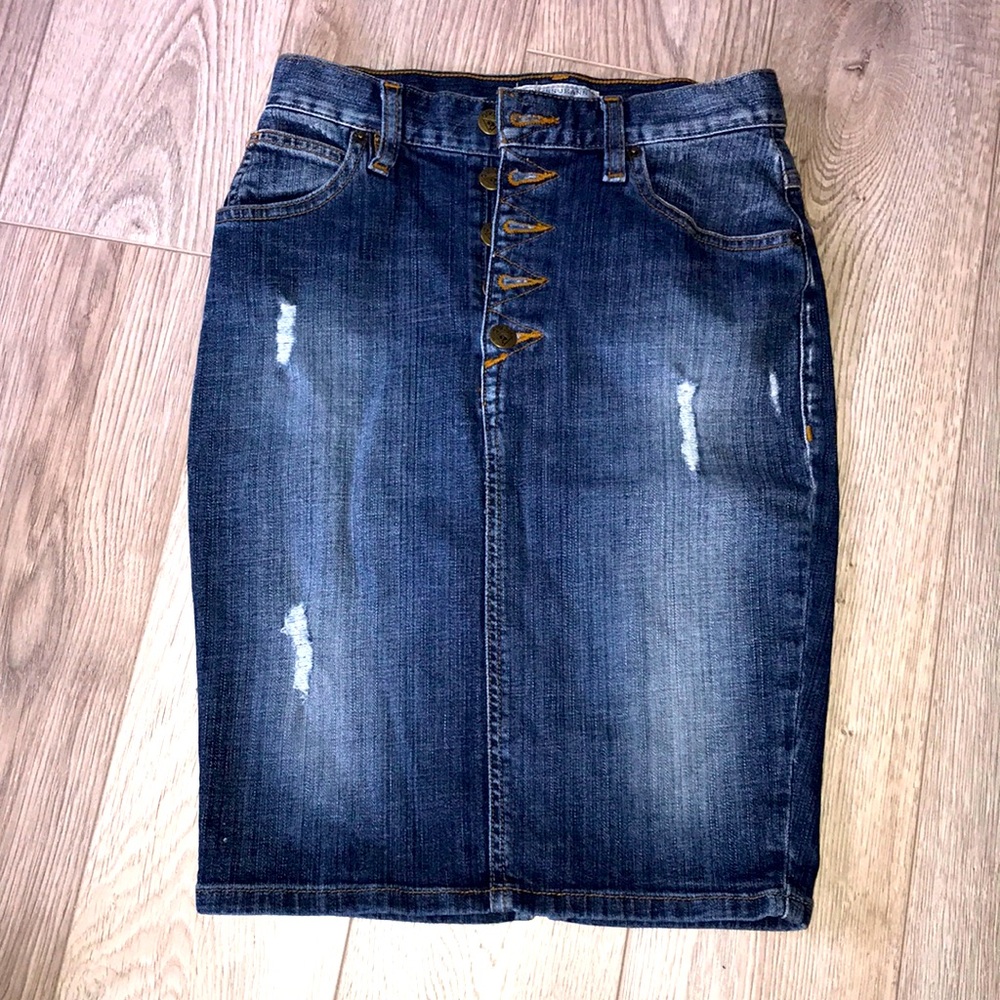 Pencil jean skirt